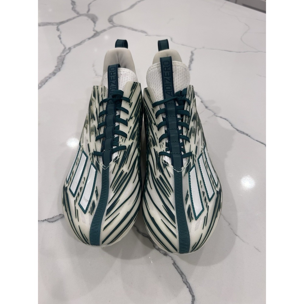 Adidas Adizero Primeknit Football Cleats Shoes Green White GZ6915 Mens Sz 10.5